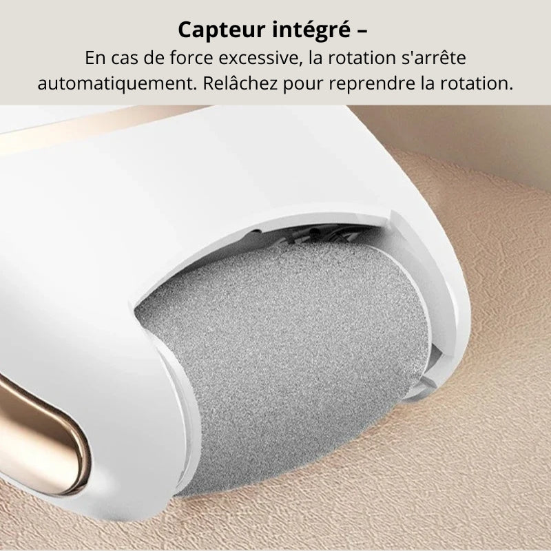 Lime-pieds électrique rechargeable – 2 têtes de meulage incluses