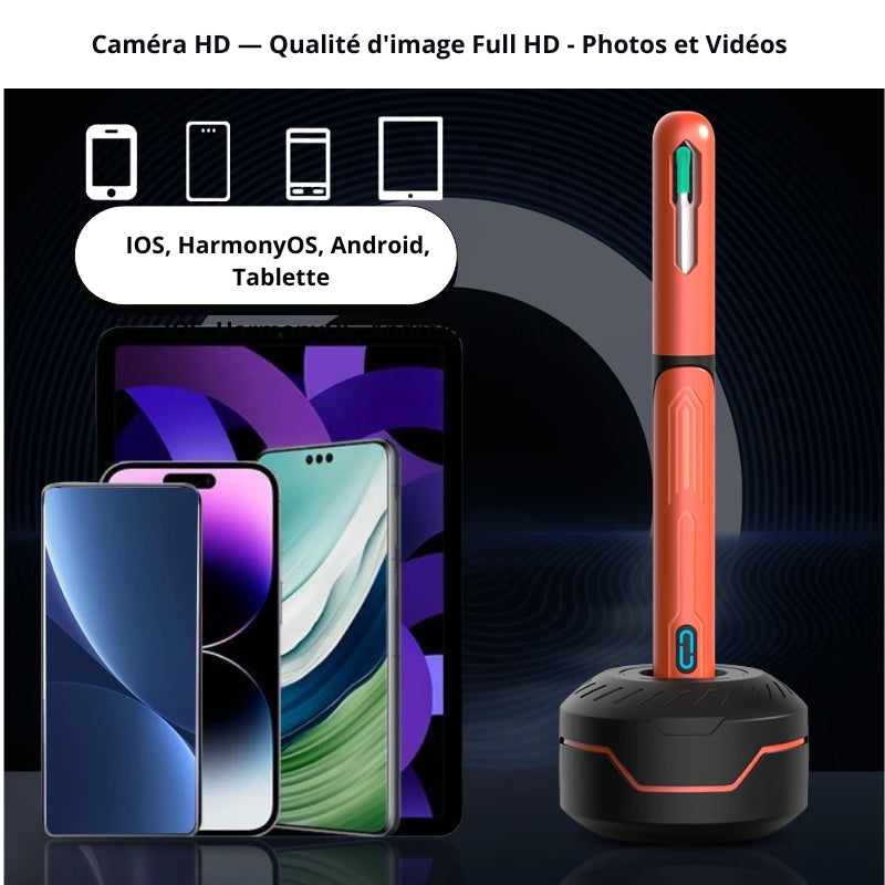 Nettoyeur d'Oreilles avec Caméra HD – Otoscope Endoscope Rechargeable USB-C
