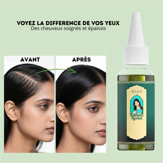 Huile Ayurvédique Anti-Chute, Repousse & Épaississement Rapide – Adivasi