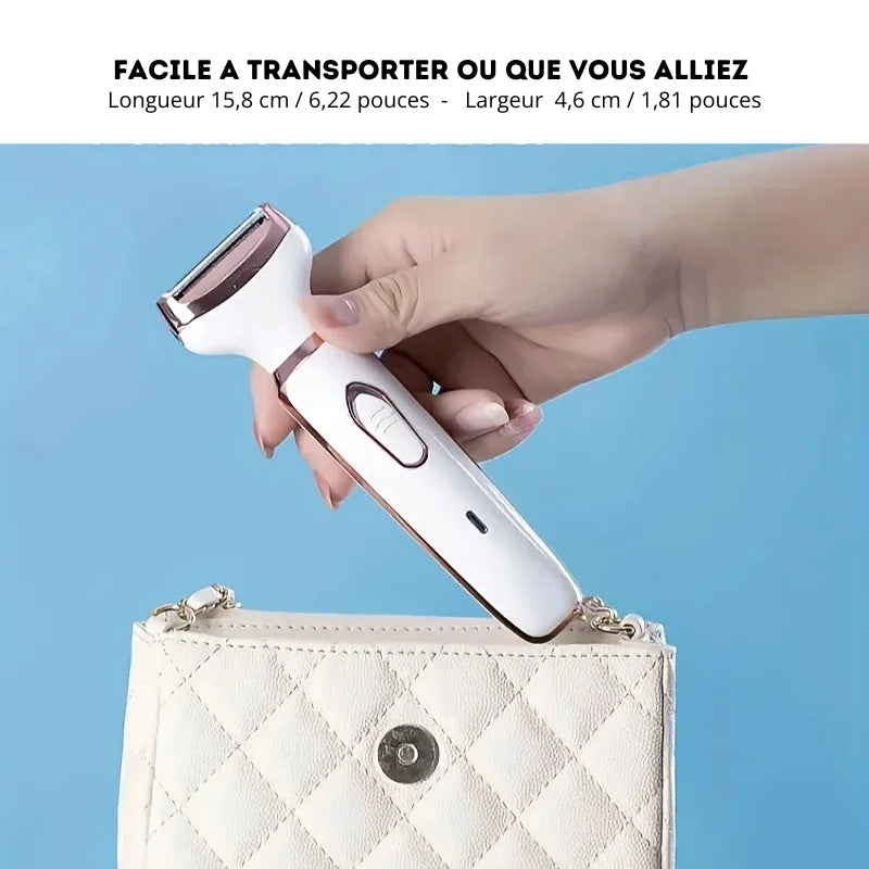 4-in-1 Multifunktions-Epiliererset für Damen | Augenbrauen, Nase, Gesicht, Beine & Bikinizone – USB wiederaufladbar