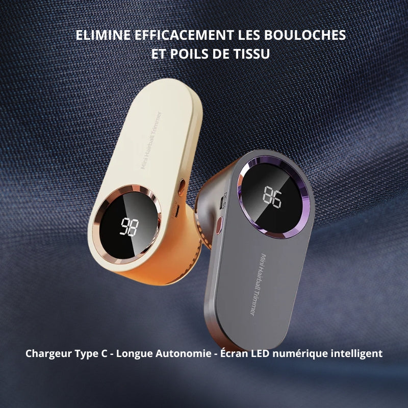 Épilateur de Vêtements Électrique Portable – Affichage LED, Rechargeable USB Type-C
