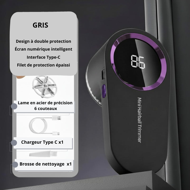 Épilateur de Vêtements Électrique Portable – Affichage LED, Rechargeable USB Type-C