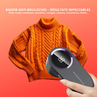 Épilateur de Vêtements Électrique Portable – Affichage LED, Rechargeable USB Type-C