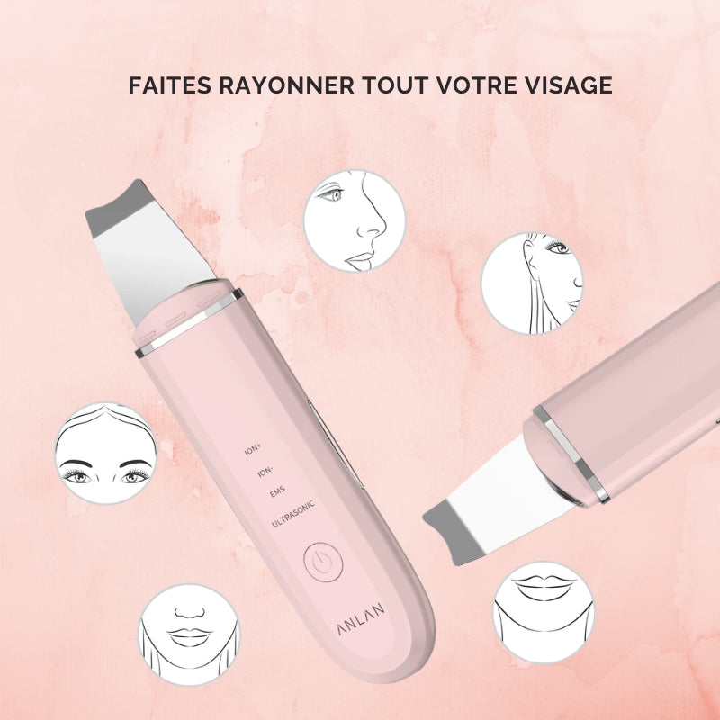 Appareil de Nettoyage Ultrasonique pour Visage – Peau Lisse et Purifiée