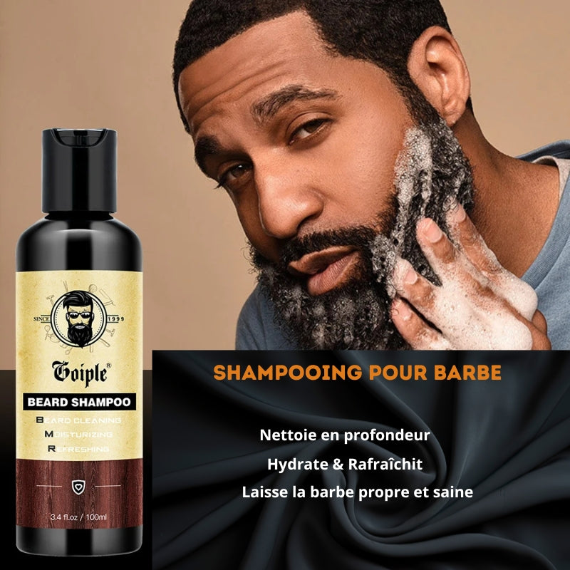Kit Soin Barbe & Moustache Goiple – Shampooing, Huile & Baume