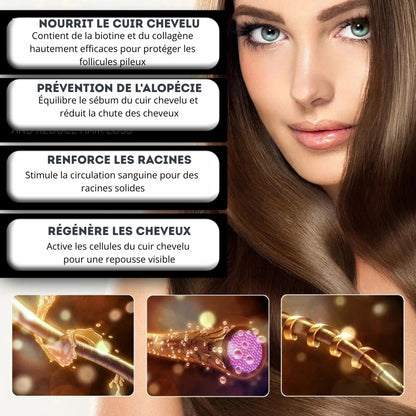 Huile Essentielle Croissance Capillaire Collagène & Vitamine B7 – Sérum Anti-Chute, Soin du Cuir Chevelu pour Femme & Homme
