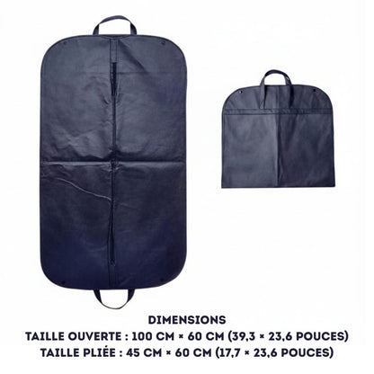Housse Vêtements Anti-Poussière Imperméable – Sac de Rangement Suspendu pour Manteau, Costume & Robe | Motif Couronne
