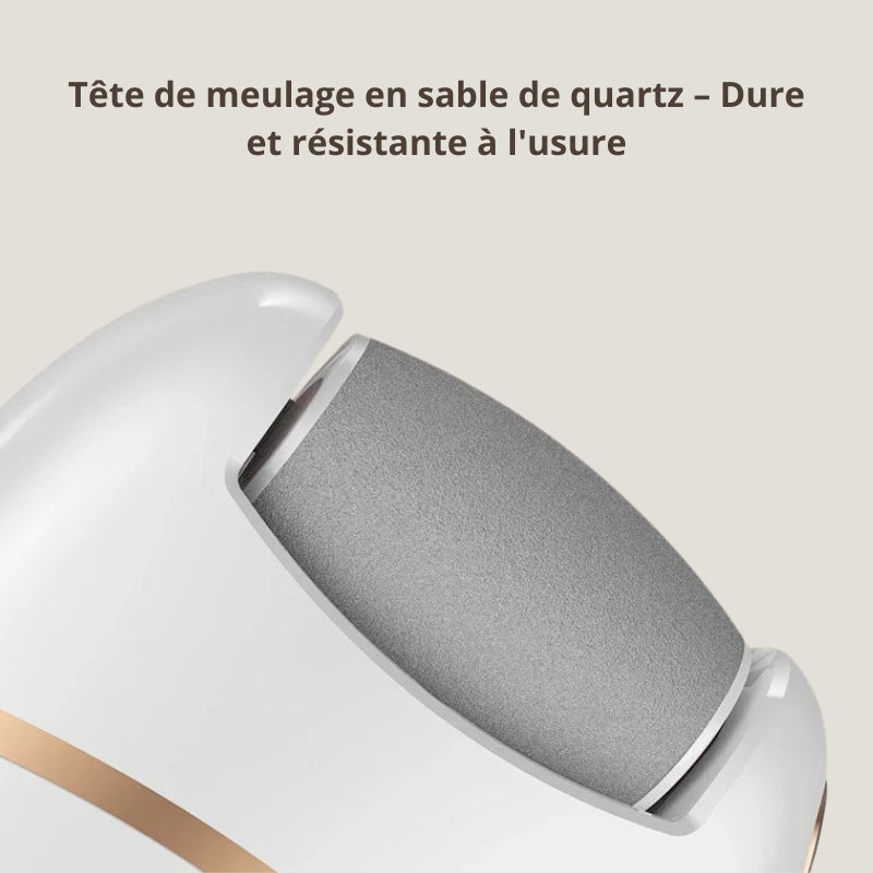 Lime-pieds électrique rechargeable – 2 têtes de meulage incluses