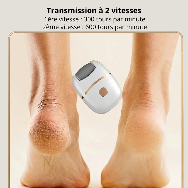 Lime-pieds électrique rechargeable – 2 têtes de meulage incluses