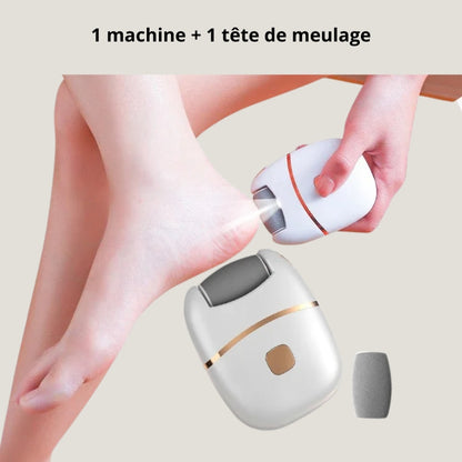 Lime-pieds électrique rechargeable – 2 têtes de meulage incluses