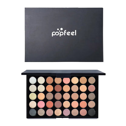 Palette Fards à Paupières 40 Couleurs – Tons Terre & Arc-en-Ciel, Mat & Shimmer