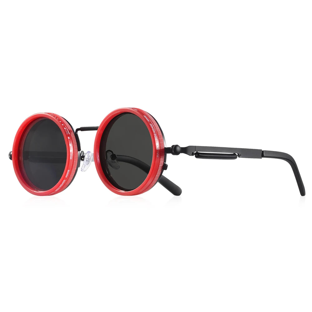 Lunettes de Soleil Rondes Polarisées – Réglage Luminosité ND9, UV400, Homme & Femme
