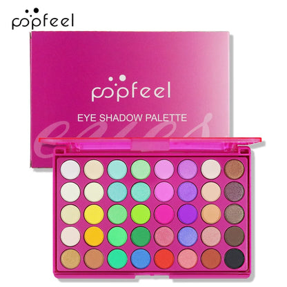 Palette Fards à Paupières 40 Couleurs – Tons Terre & Arc-en-Ciel, Mat & Shimmer