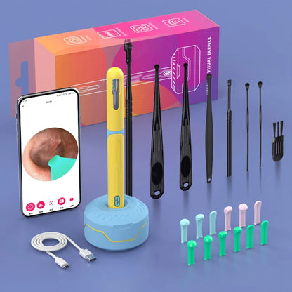 Nettoyeur d'Oreilles avec Caméra HD – Otoscope Endoscope Rechargeable USB-C