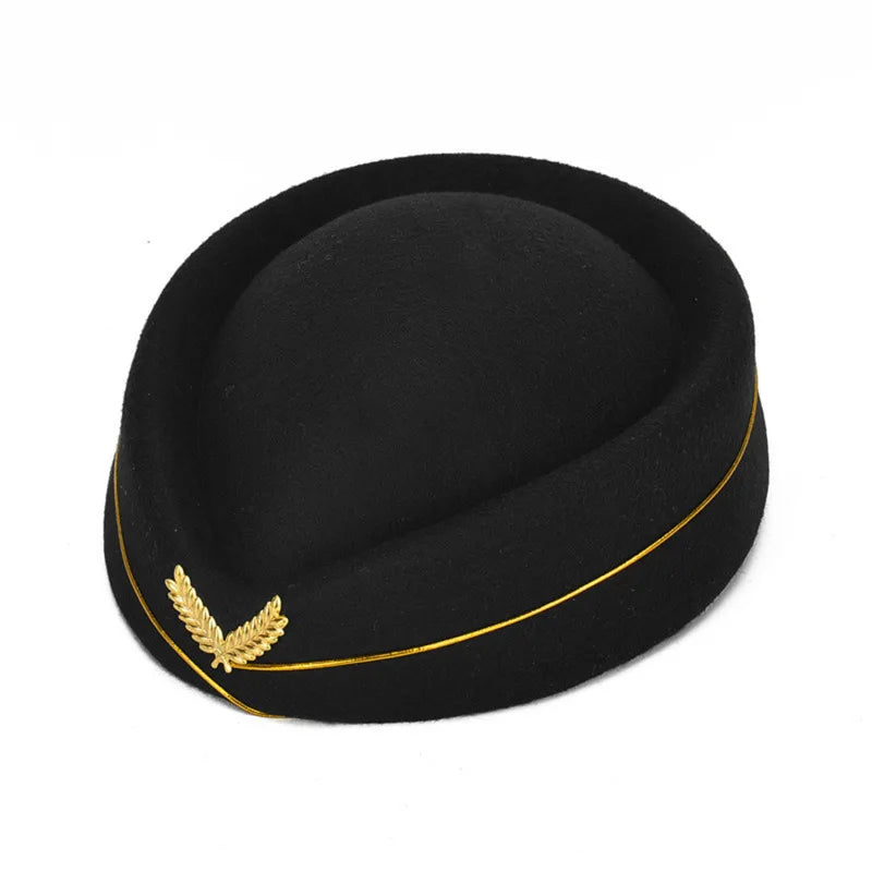 Chapeau Hôtesse de l'Air – Béret Uniforme Femme, Accessoire Cérémonie & Fête