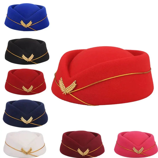 Chapeau Hôtesse de l'Air – Béret Uniforme Femme, Accessoire Cérémonie & Fête