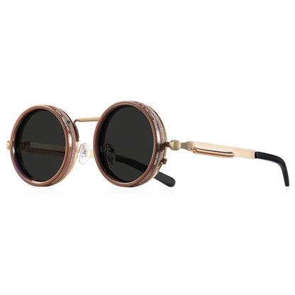 Lunettes de Soleil Rondes Polarisées – Réglage Luminosité ND9, UV400, Homme & Femme