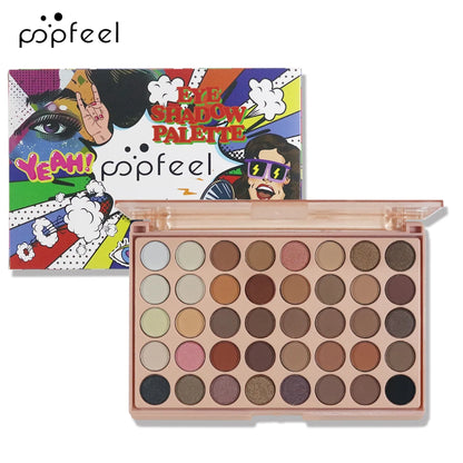 Palette Fards à Paupières 40 Couleurs – Tons Terre & Arc-en-Ciel, Mat & Shimmer