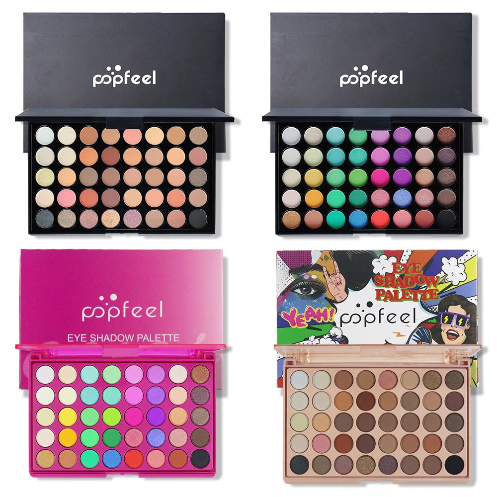 Palette Fards à Paupières 40 Couleurs – Tons Terre & Arc-en-Ciel, Mat & Shimmer
