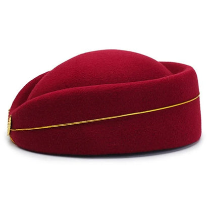 Chapeau Hôtesse de l'Air – Béret Uniforme Femme, Accessoire Cérémonie & Fête