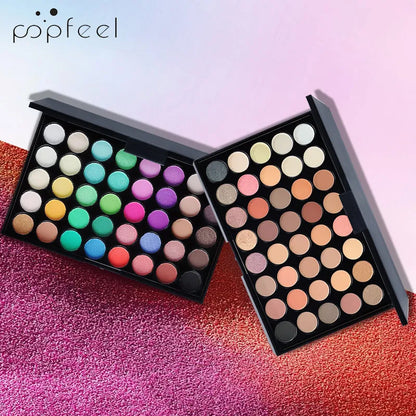 Palette Fards à Paupières 40 Couleurs – Tons Terre & Arc-en-Ciel, Mat & Shimmer