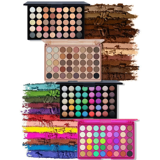 Palette Fards à Paupières 40 Couleurs – Tons Terre & Arc-en-Ciel, Mat & Shimmer