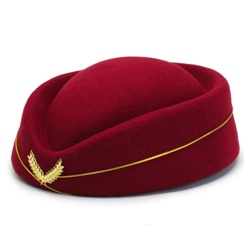 Chapeau Hôtesse de l'Air – Béret Uniforme Femme, Accessoire Cérémonie & Fête