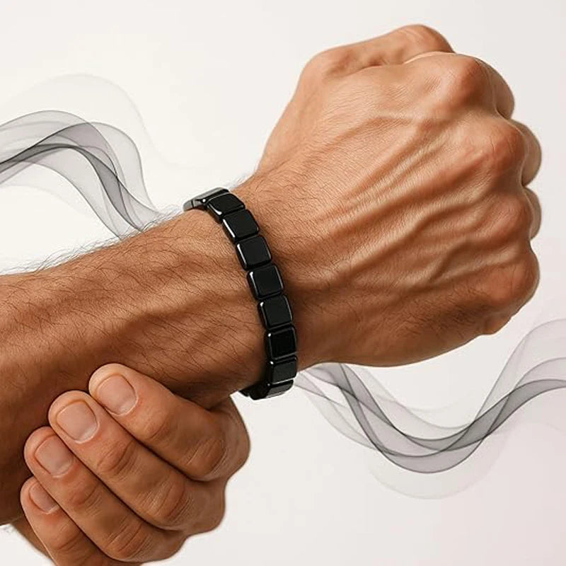 Bracelet Hématite Homme – Pierres Naturelles Énergisantes