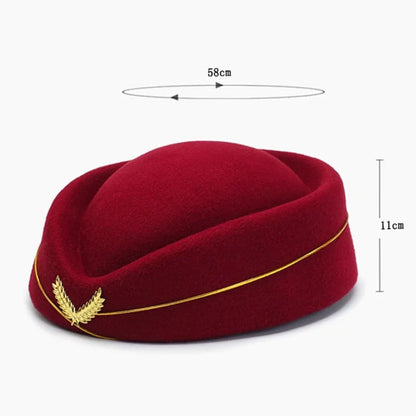 Chapeau Hôtesse de l'Air – Béret Uniforme Femme, Accessoire Cérémonie & Fête