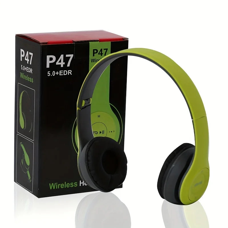 Casque Audio Bluetooth 5.0 Sans Fil Pliable – Gaming, Sport & Musique Stéréo