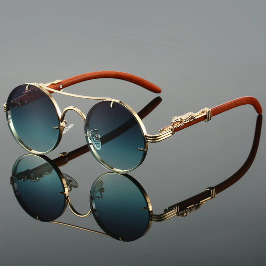 Lunettes de Soleil Rondes Vintage – Double Pont, Protection UV400, Homme & Femme