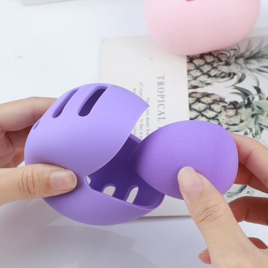 Étui Silicone Anti-Poussière pour Éponge de Maquillage – Rangement Voyage