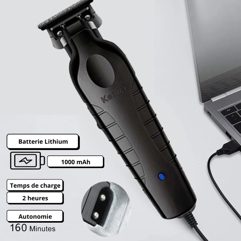 Tondeuse Électrique Professionnelle Kemei KM-22 Sans fil - Batterie 1200mAh