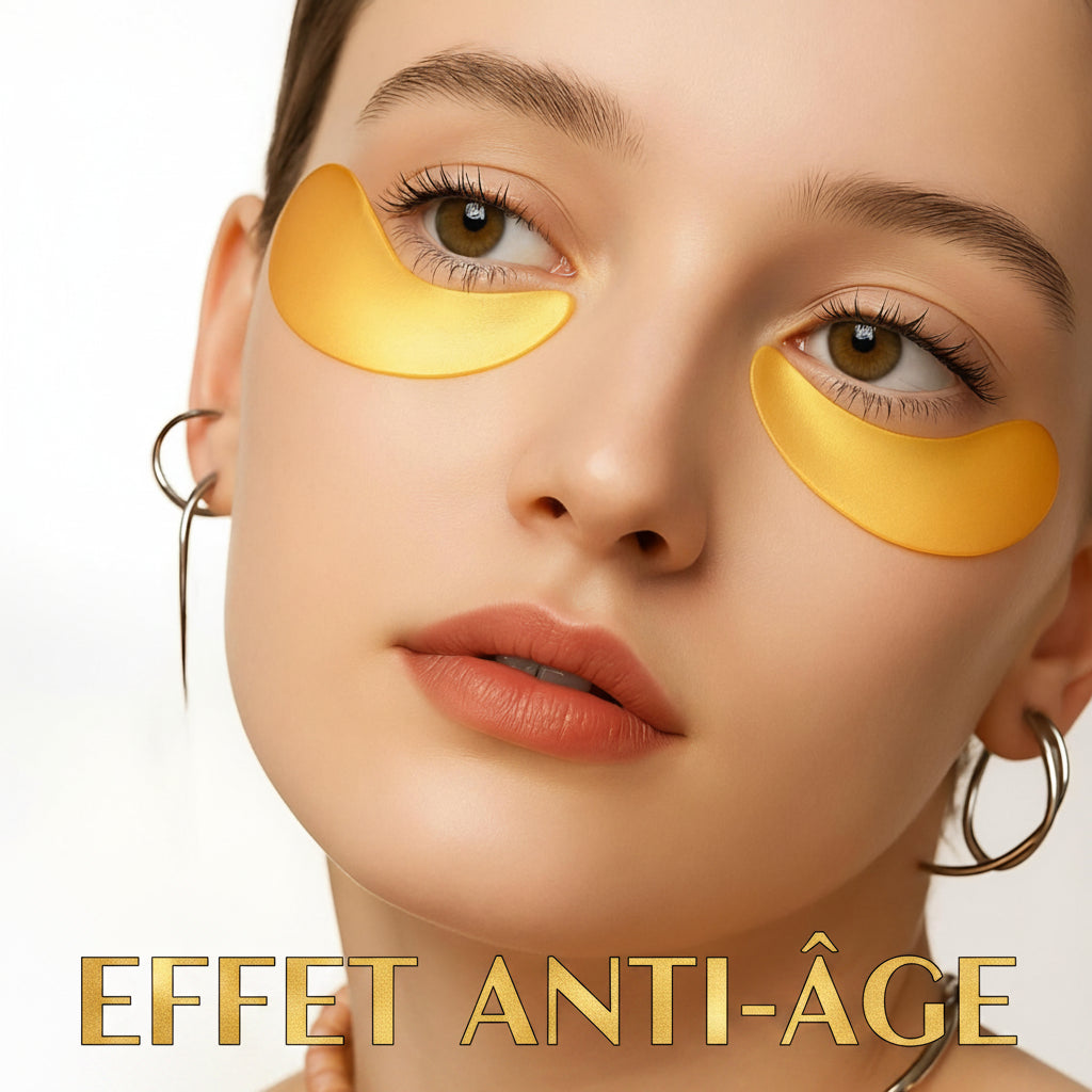 Patchs Dorés pour les Yeux – Éclat et Hydratation Intense
